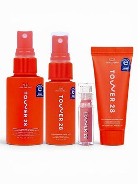 Tower 28 Set—SOS Rescue Facial Spray + Barrier Recovery Cream + Lip Jelly *New*